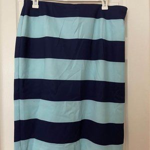 Eloquii neoprene striped pencil skirt